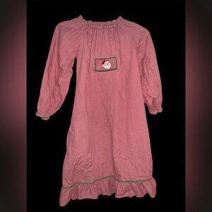 Be Mine Smocked Long Sleeved Santa Christmas Dress